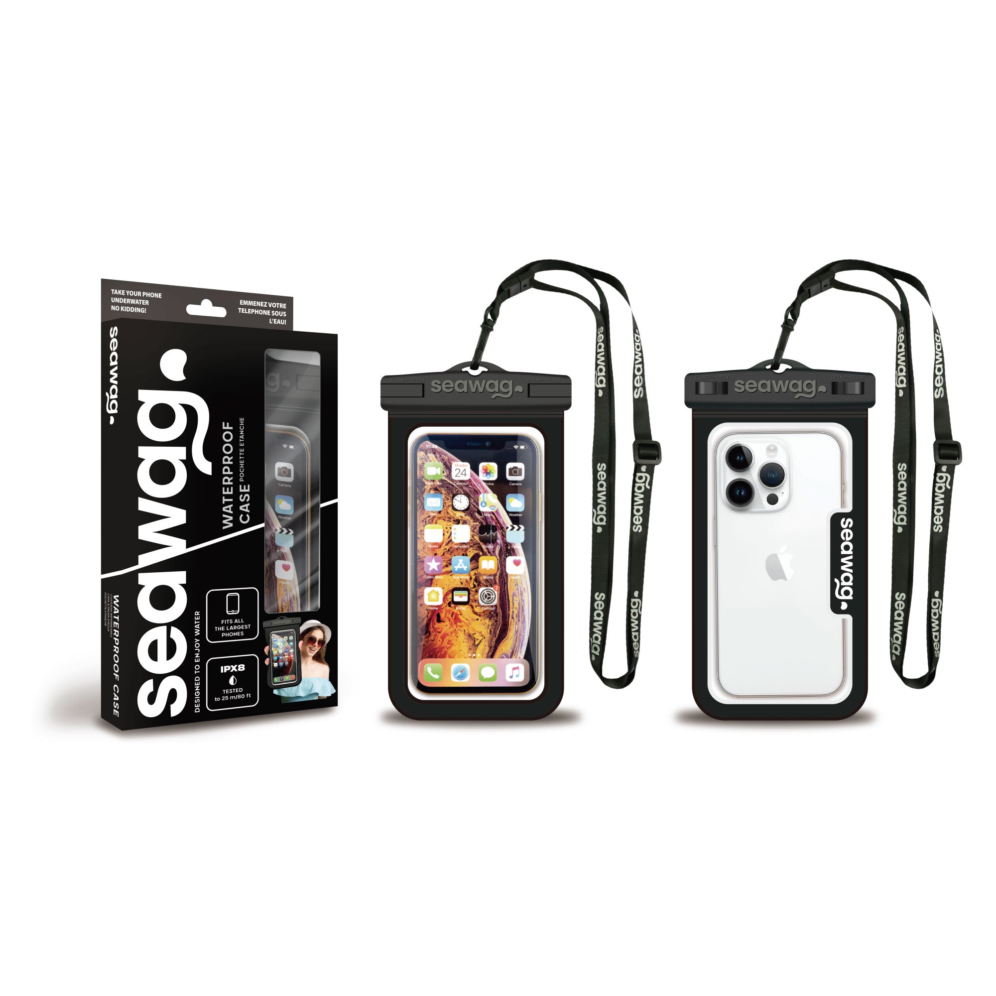SEAWAG WATERPROOF PHONE CASE <br>BLACK | WHITE