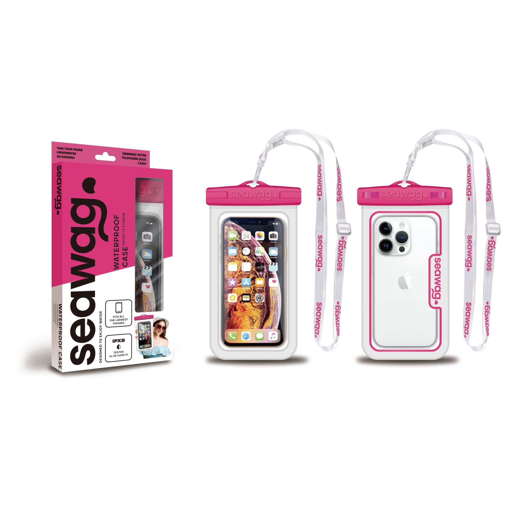 SEAWAG WATERPROOF PHONE CASE <br>WHITE | PINK
