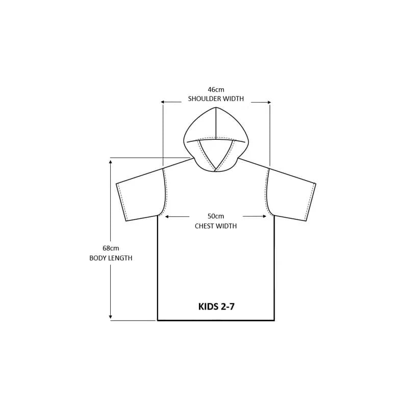 TLS Surf Poncho Kids - Black